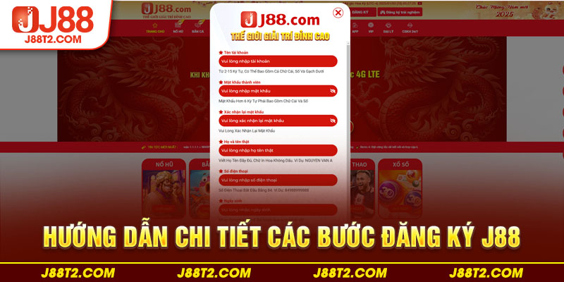 Hướng dẫn chi tiết các bước đăng ký J88